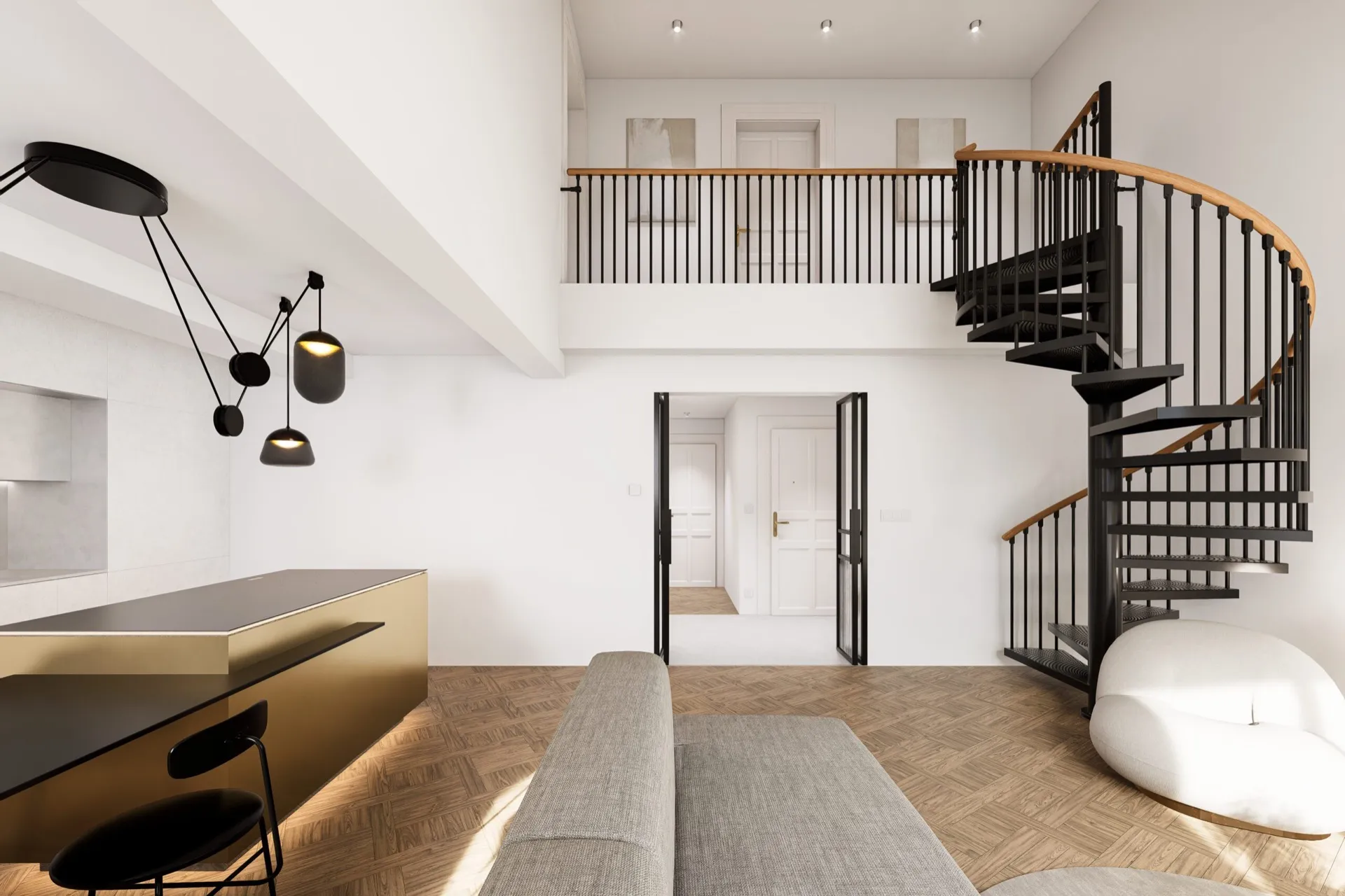 Prodej mezonetového bytu 3+kk v osobním vlastnictví 120,9 m², Praha 7 - Bubeneč