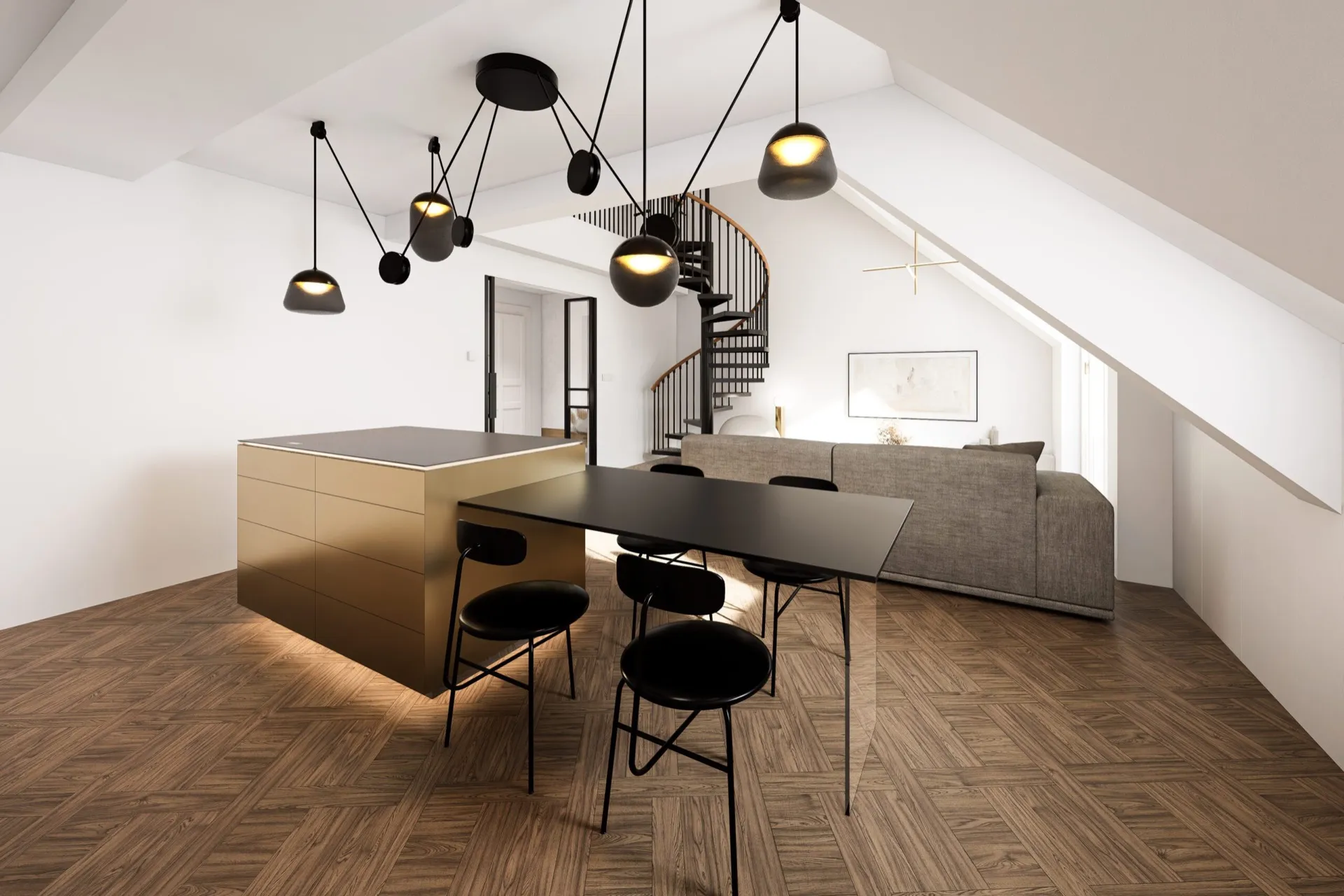 Prodej mezonetového bytu 3+kk v osobním vlastnictví 120,9 m², Praha 7 - Bubeneč